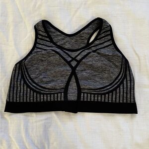 Livi Active Black and Gray Sports Bra